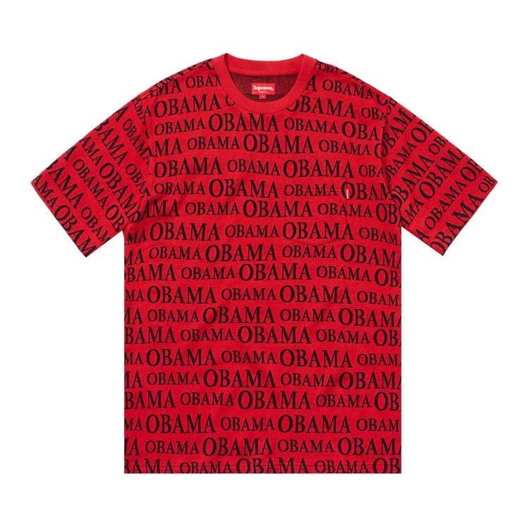 Supreme Obama Jacquard Shorts-Sleeve Top Red