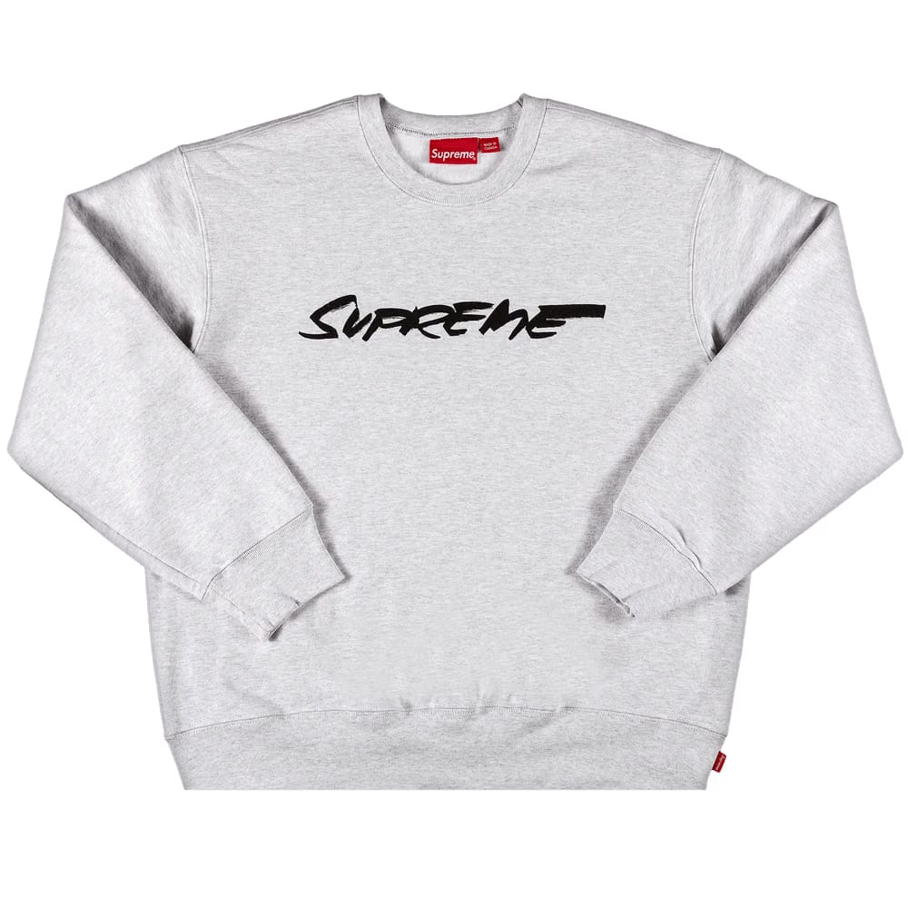 Supreme Futura Logo Crewneck Ash Grey