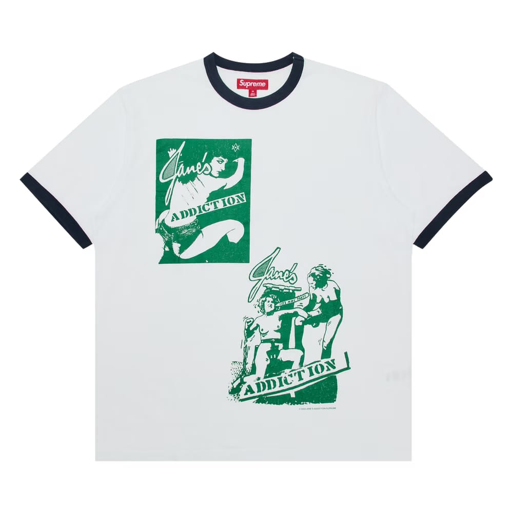 Supreme x Jane's Addiction Ringer T-Shirt White