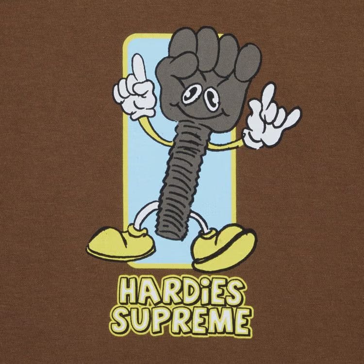 Supreme x Hardies Bolt T-Shirt Brown