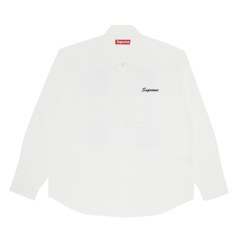 Supreme American Psycho Work Shirt White