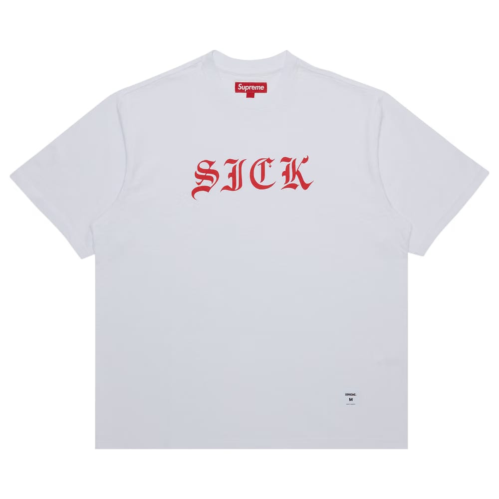 Supreme Sick Shorts-Sleeve Top White