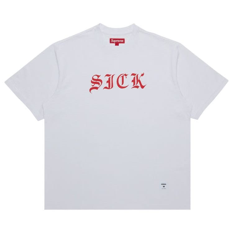 Supreme Sick Shorts-Sleeve Top White