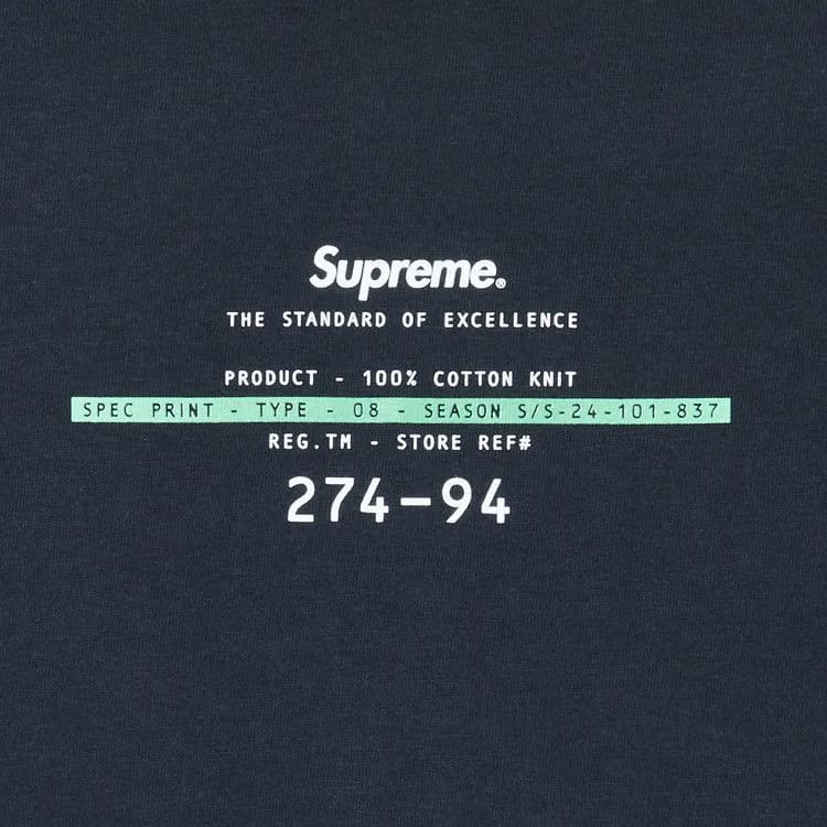 Supreme Standard T-Shirt Navy