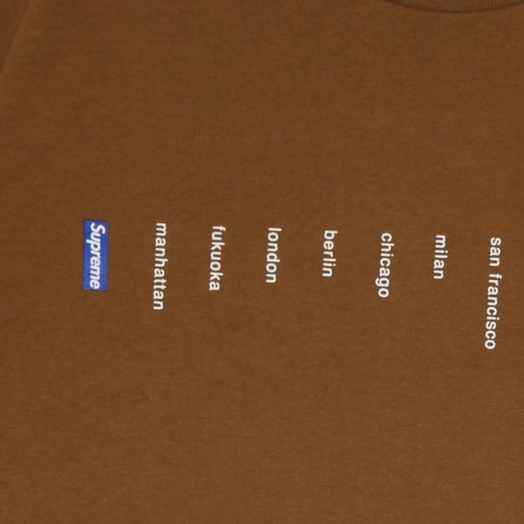 Supreme Location T-Shirt Light Brown