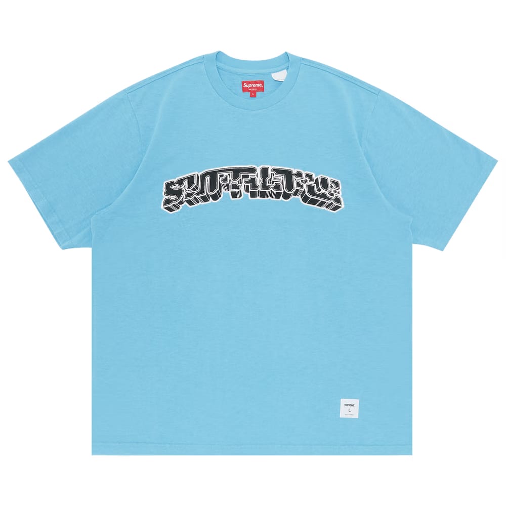 Supreme Block Arc Shorts-Sleeve Top Bright Blue