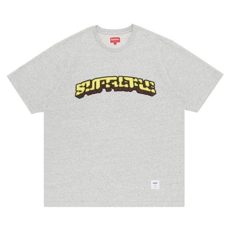 Supreme Block Arc Shorts-Sleeve Top Heather Grey
