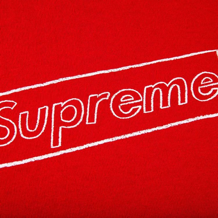 Supreme x KAWS Chalk Logo T-Shirt Red