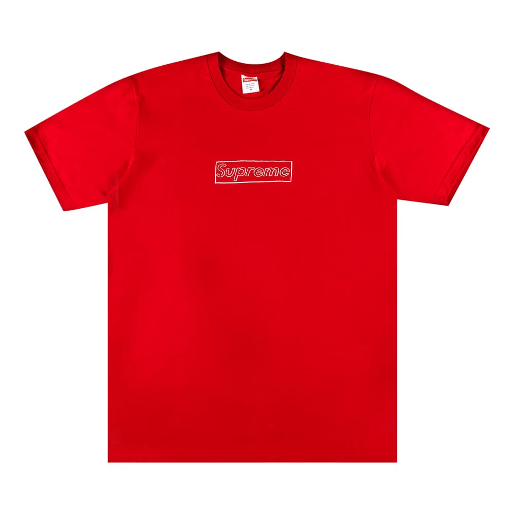 Supreme x KAWS Chalk Logo T-Shirt Red