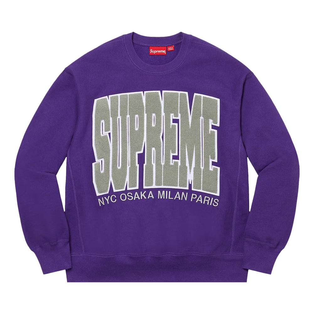Supreme Cities Arc Crewneck Purple