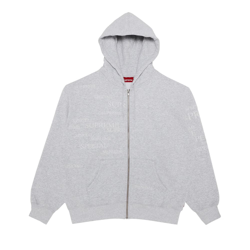 Supreme Special Zip Up Hoodie Ash Grey