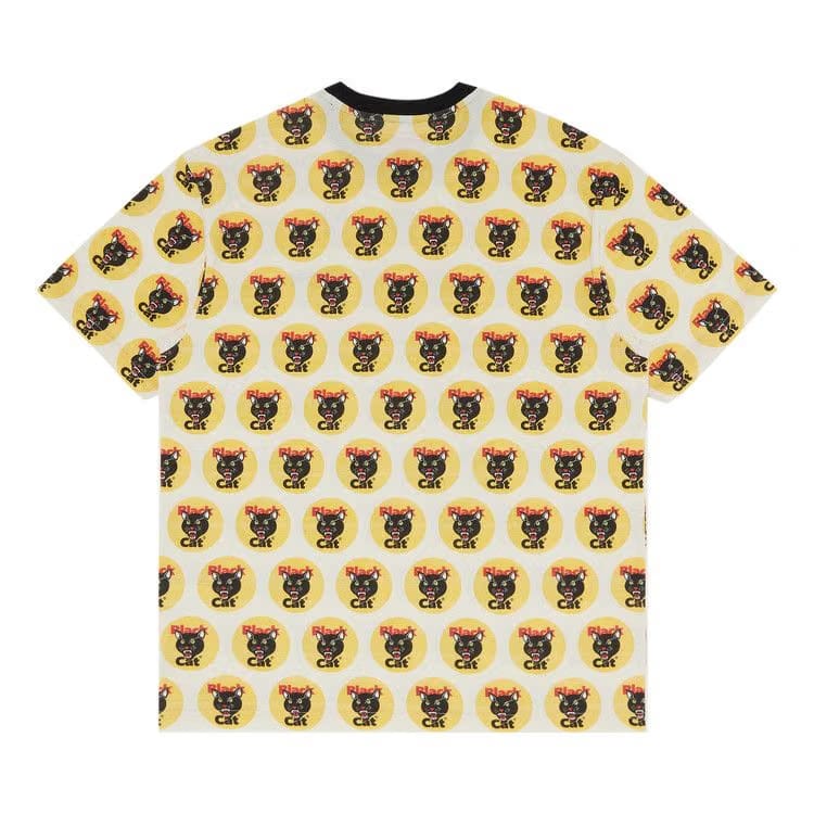 Supreme Black Cat Shorts-Sleeve Top Multicolor