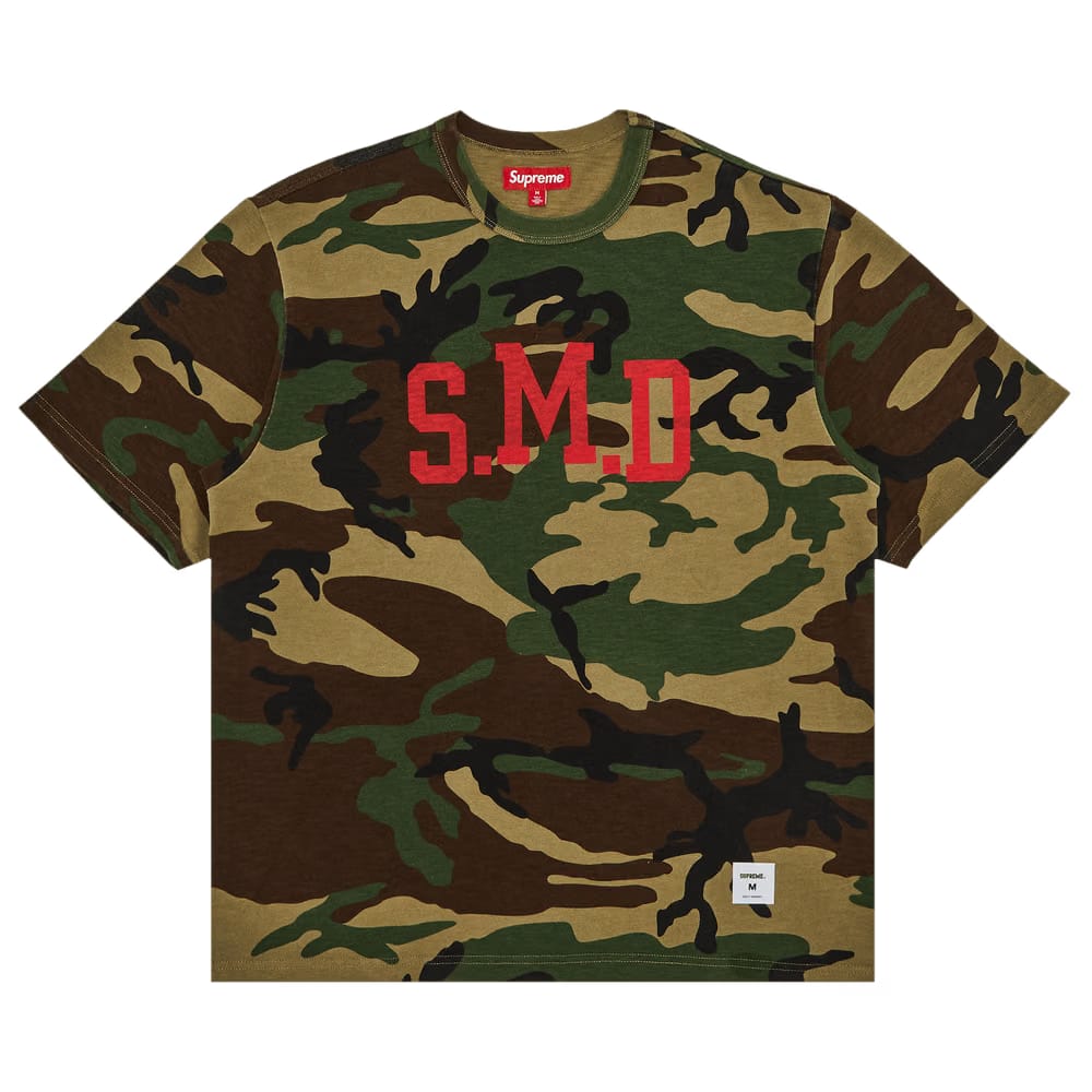 Supreme SMD Shorts-Sleeve Top Woodland Camo