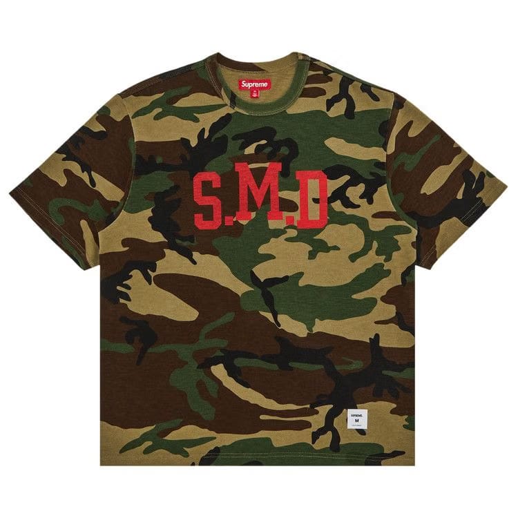 Supreme SMD Shorts-Sleeve Top Woodland Camo