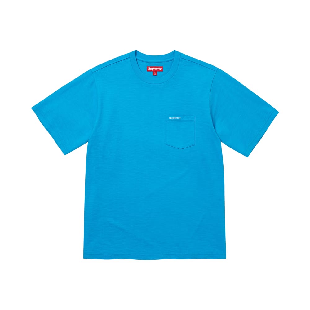 Supreme Shorts-Sleeve Pocket T-Shirt Bright Blue