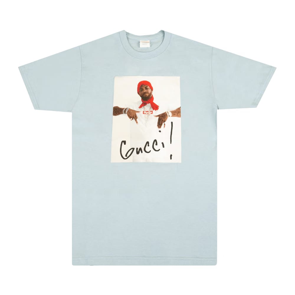Supreme Gucci Mane T-Shirt Light Blue