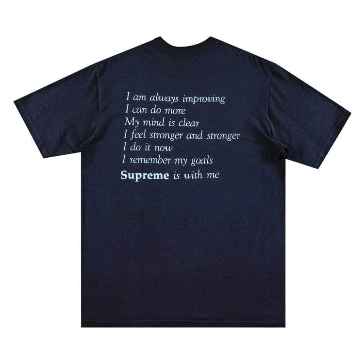 Supreme Stay Positive T-Shirt Navy