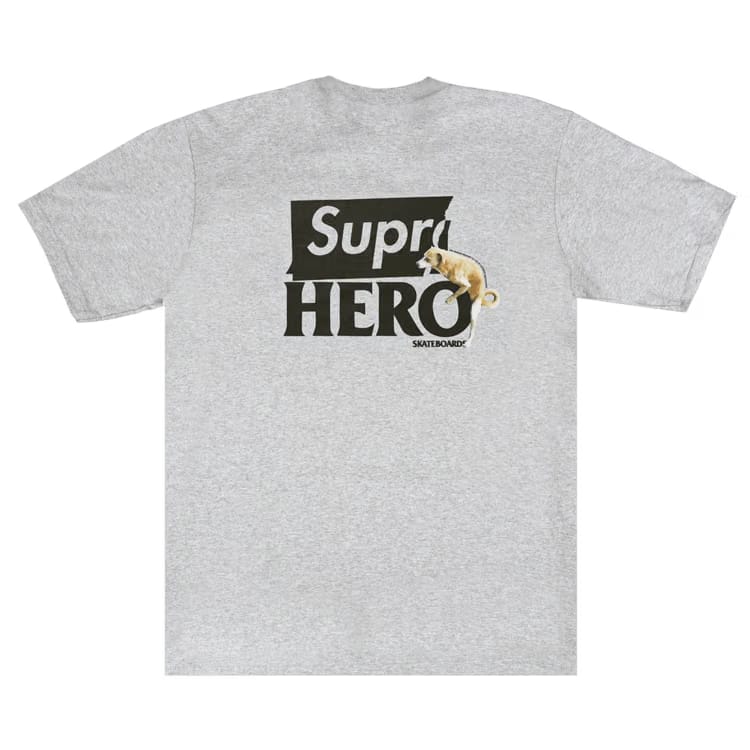 Supreme x ANTIHERO Dog T-Shirt Heather Grey