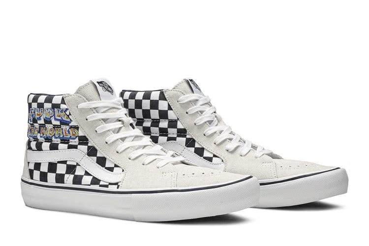 Supreme x Vans Sk8 Hi Fuck The World - White