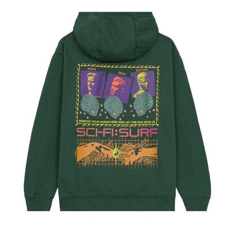 Brain Dead x Gotcha Sci-Fi Surf Long-Sleeve Hoodie Green