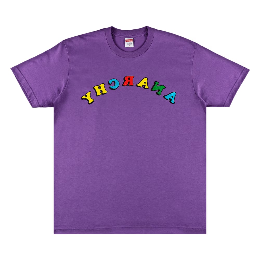 Supreme x Jamie Reid Anarchy T-Shirt Purple