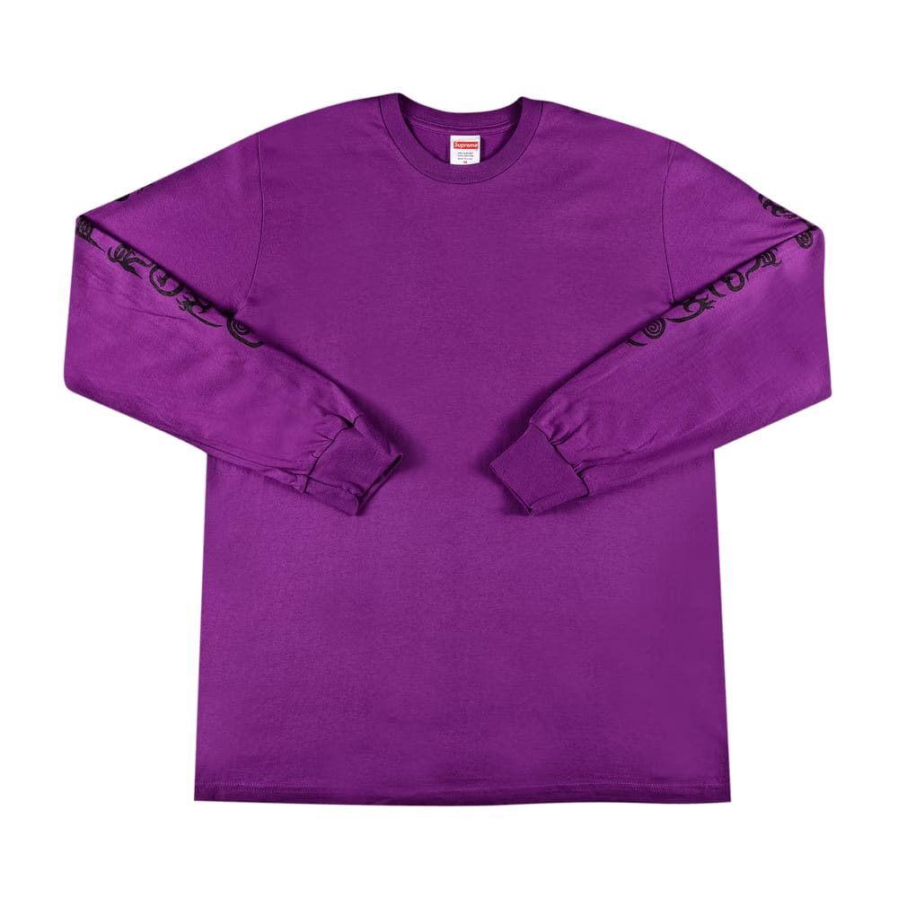 Supreme Clayton Patterson Long-Sleeve T-Shirt Light Purple