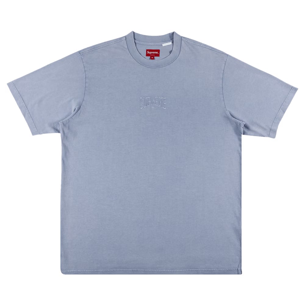 Supreme Acid Wash Shorts-Sleeve Top Light Blue