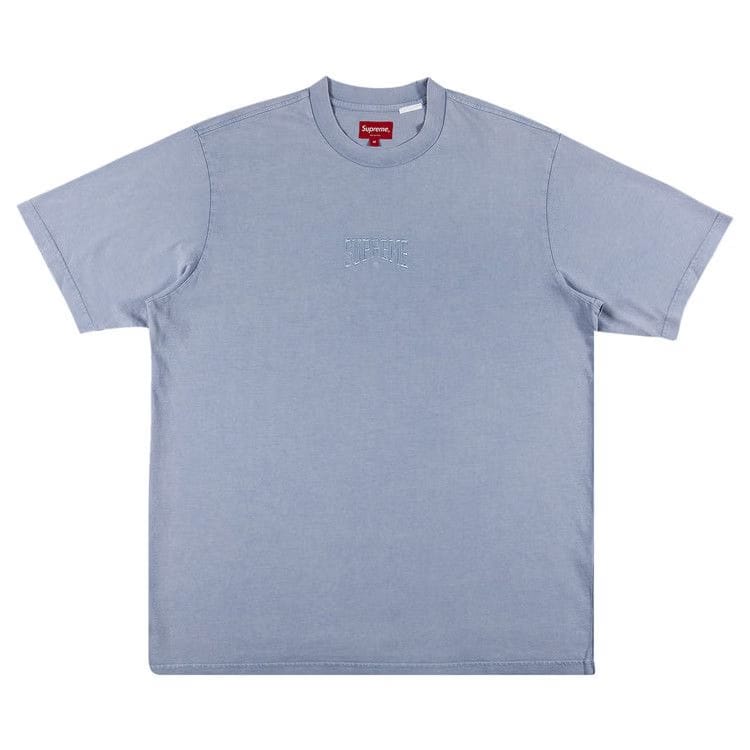 Supreme Acid Wash Shorts-Sleeve Top Light Blue