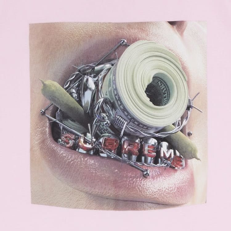 Supreme Braces T-Shirt Light Pink