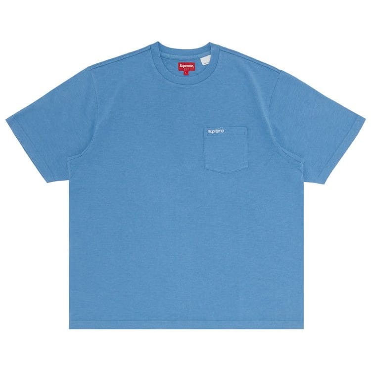 Supreme Shorts-Sleeve Pocket T-Shirt Light Slate
