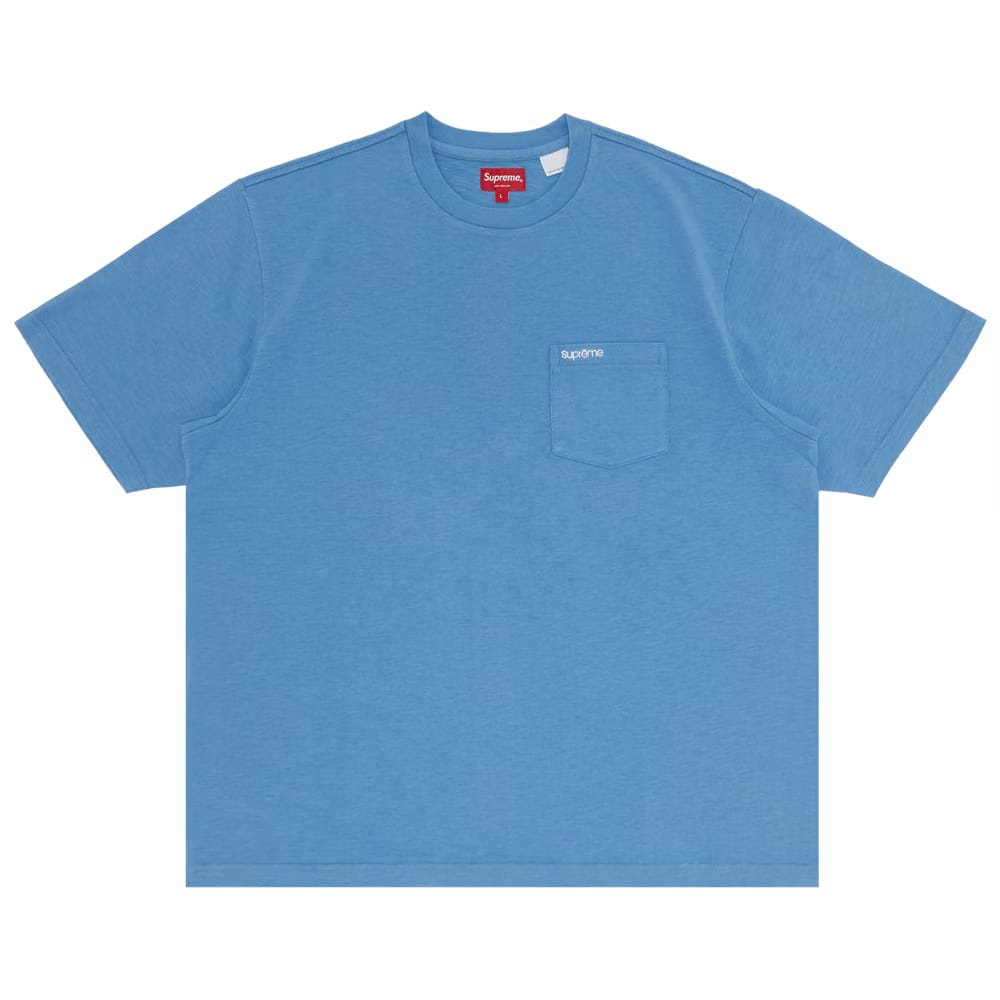 Supreme Shorts-Sleeve Pocket T-Shirt Light Slate