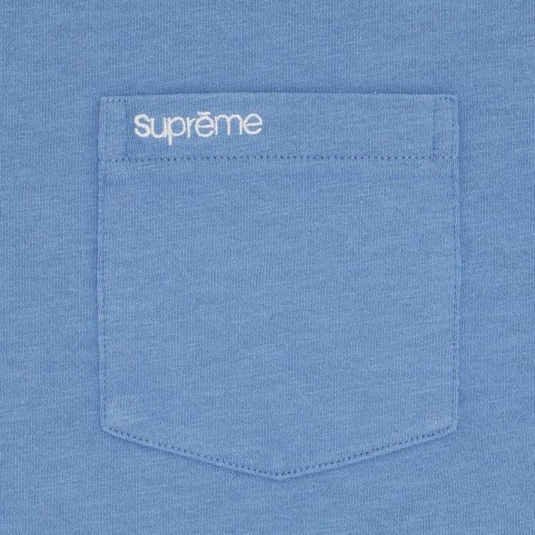 Supreme Shorts-Sleeve Pocket T-Shirt Light Slate