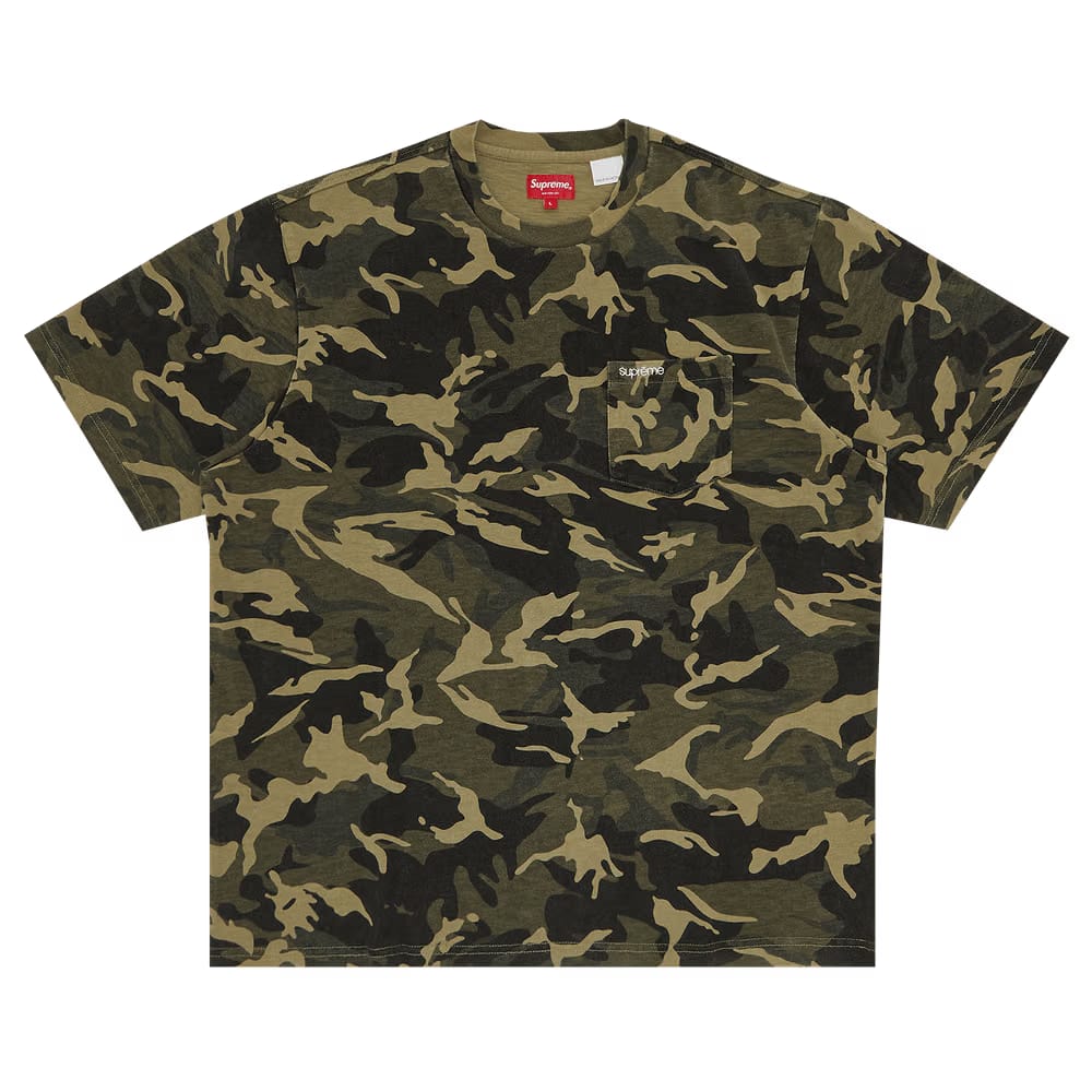 Supreme Shorts-Sleeve Pocket T-Shirt Olive Camo