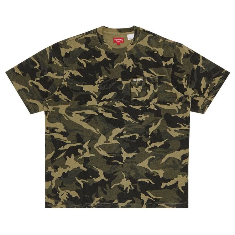 Supreme Shorts-Sleeve Pocket T-Shirt Olive Camo