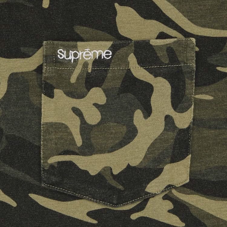 Supreme Shorts-Sleeve Pocket T-Shirt Olive Camo