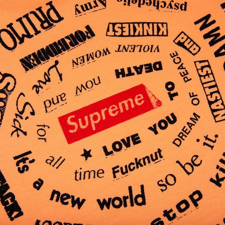 Supreme Spiral T-Shirt Peach