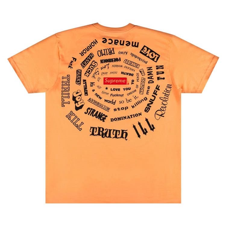 Supreme Spiral T-Shirt Peach