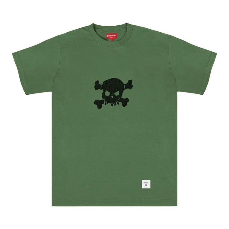 Supreme Skull Shorts-Sleeve Top Olive