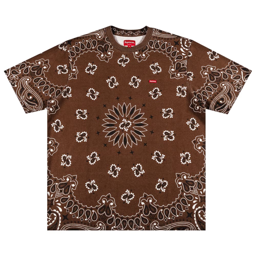 Supreme Small Box T-Shirt Brown Bandana