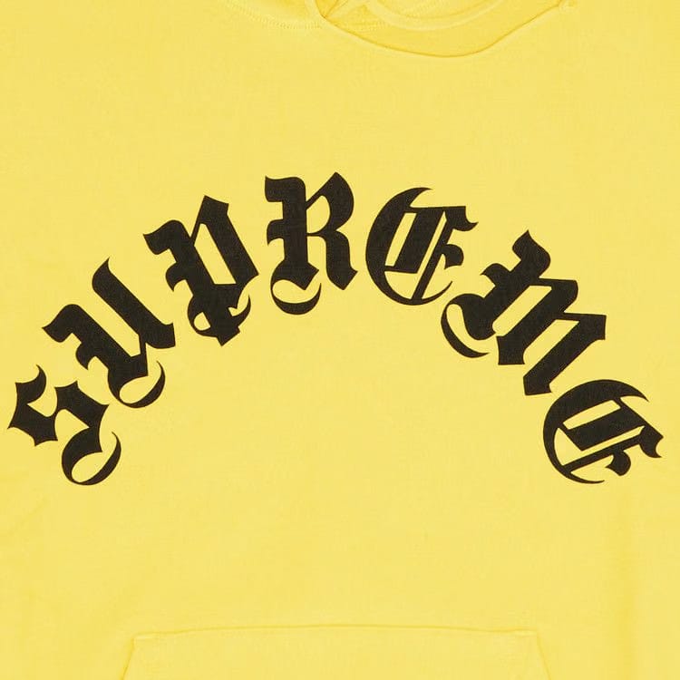 Supreme Printed Arc Hoodie Yellow