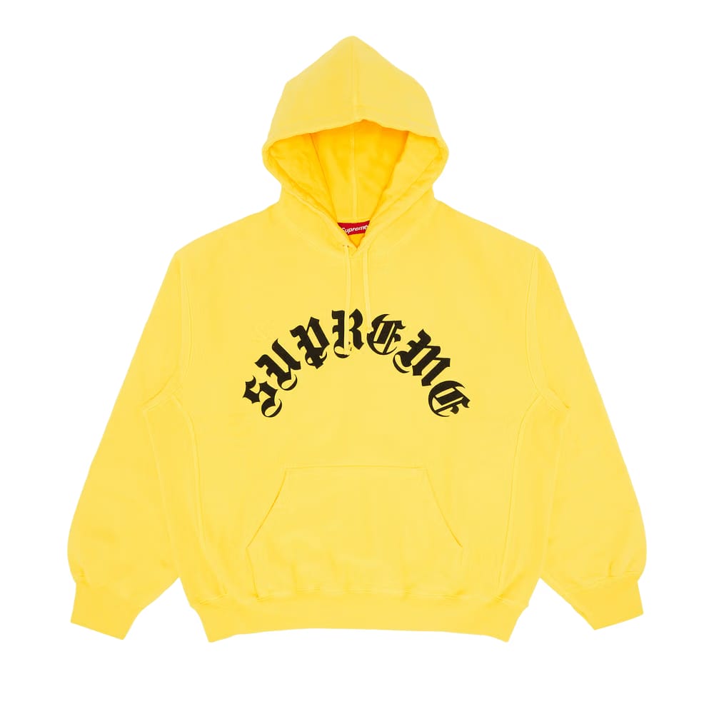 Supreme Printed Arc Hoodie Yellow