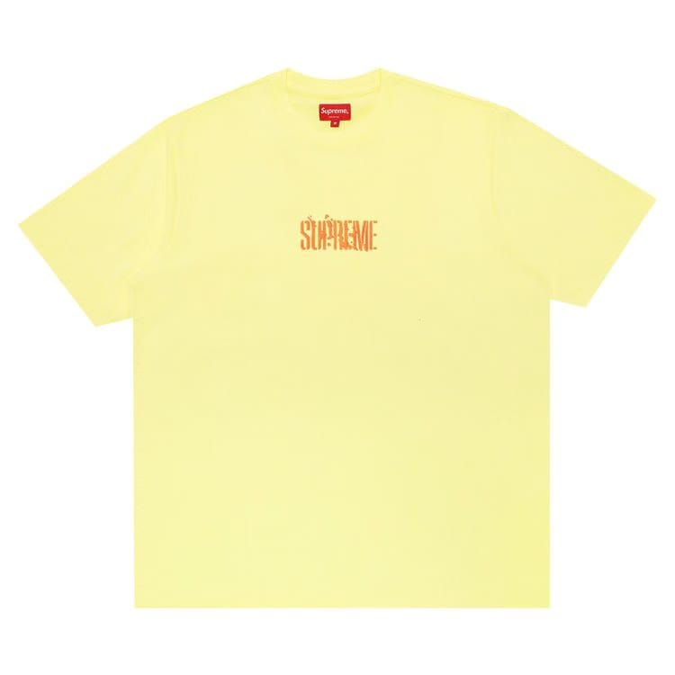Supreme Splatter Shorts-Sleeve Top Pale Yellow