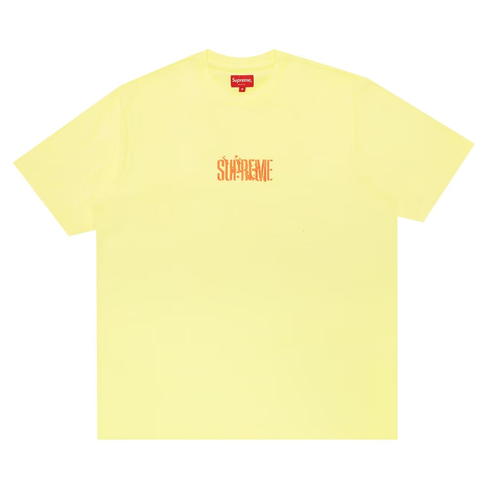 Supreme Splatter Shorts-Sleeve Top Pale Yellow