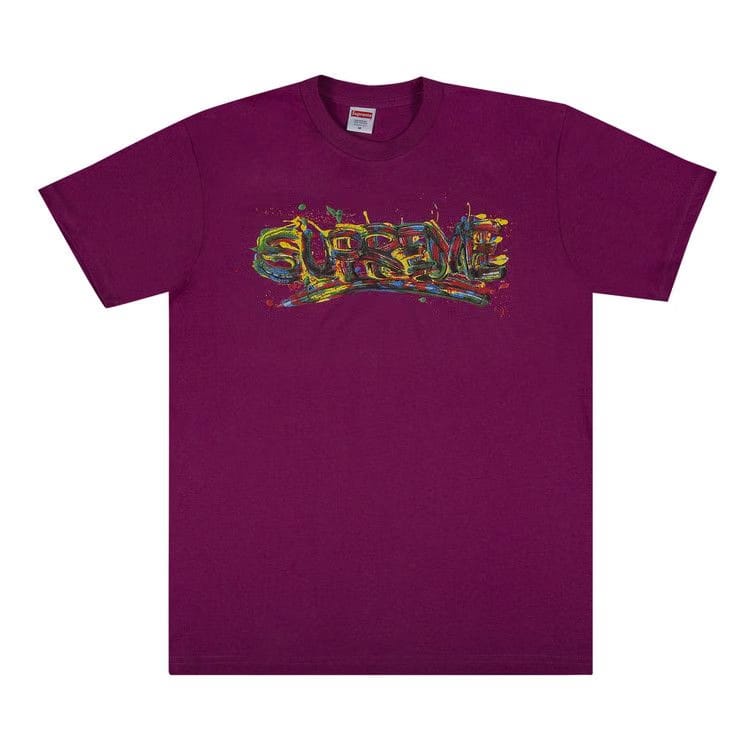 Supreme Paint Logo T-Shirt Magenta