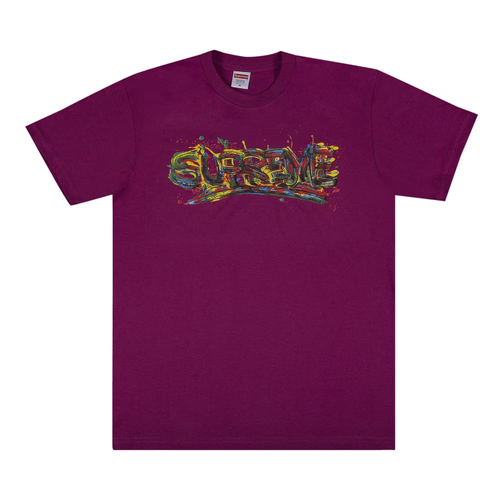 Supreme Paint Logo T-Shirt Magenta
