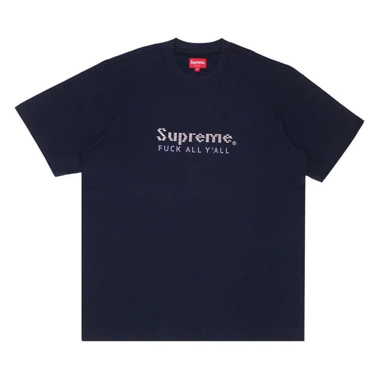 Supreme Gold Bars T-Shirt Navy