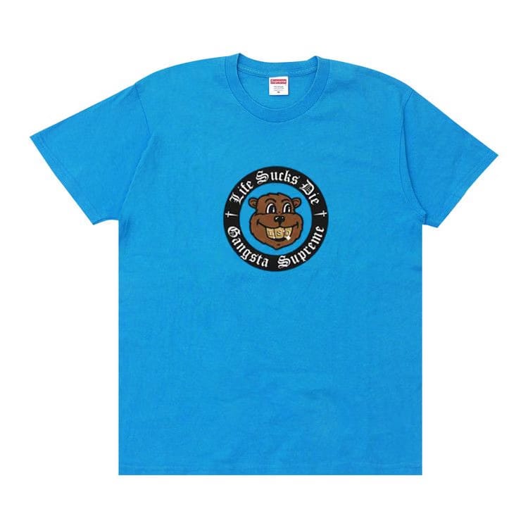 Supreme Life Sucks Die T-Shirt Bright Blue