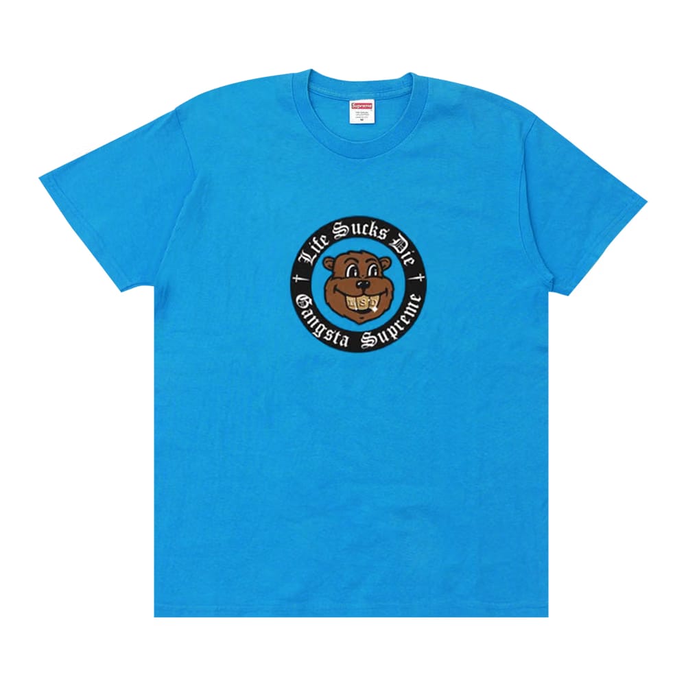 Supreme Life Sucks Die T-Shirt Bright Blue