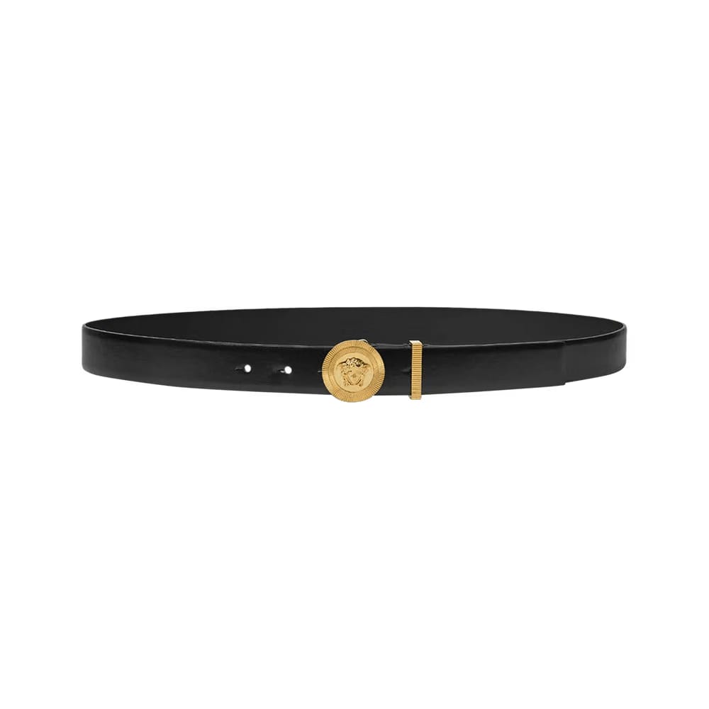Versace Thin Medusa Biggie Belt Black
