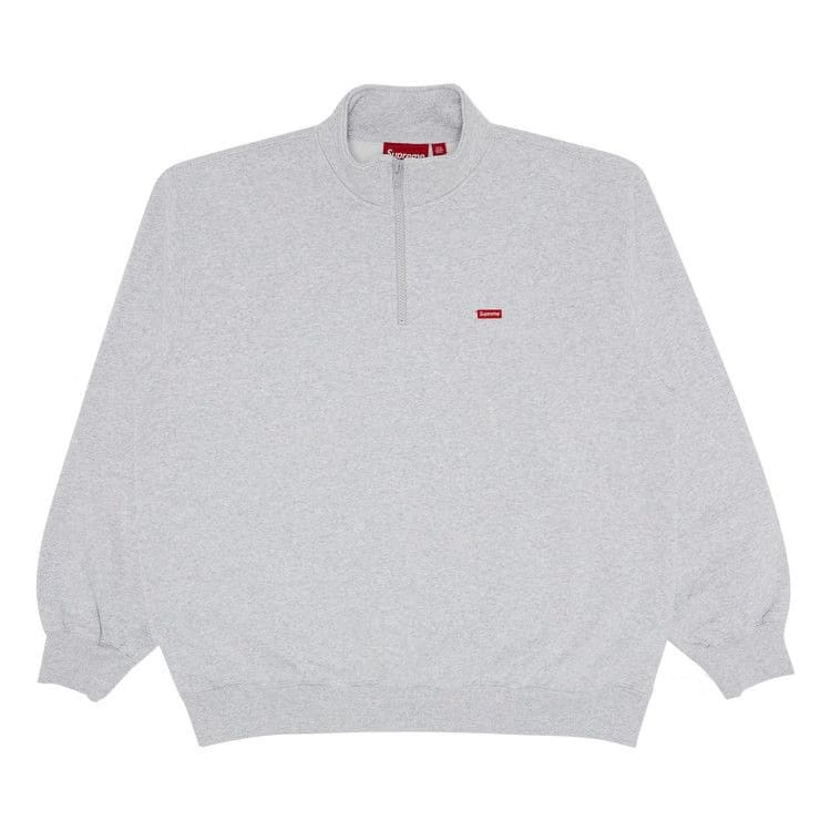 Supreme Small Box Half Zip Pullover Ash Grey